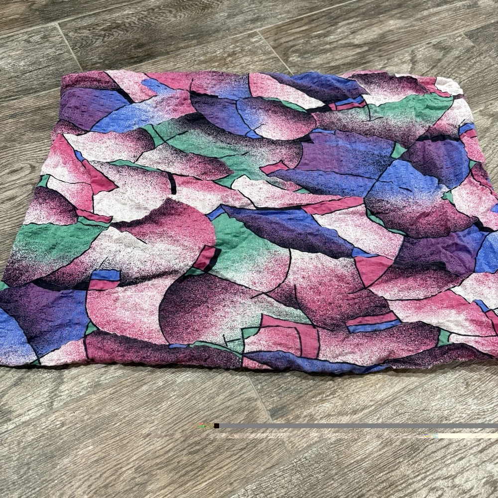 Vintage 80s 90s Standard Size Pillow Case Geometric Splash Colorful 19x25"
